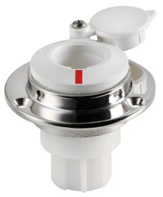 Osculati 11.000.05 Basetta Dritta Incasso Inox Cappuccio B.Co X Aste luci 360 e aste luminose a led omologate rina per imbarcazioni fino a 50 m visibilita 2 nm