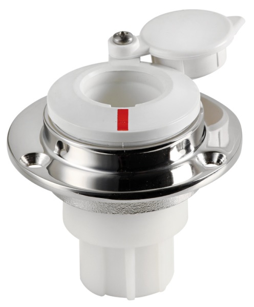 Osculati 11.000.05 Basetta Dritta Incasso Inox Cappuccio B.Co X Aste luci 360 e aste luminose a led omologate rina per imbarcazioni fino a 50 m visibilita 2 nm