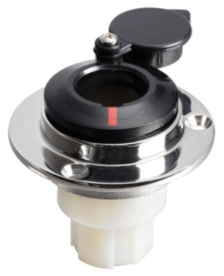 Osculati 11.000.06 Basetta Dritta A Incasso Inox Cappuccio Nero luci 360 e aste luminose a led omologate rina per imbarcazioni fino a 50 m visibilita 2 nm