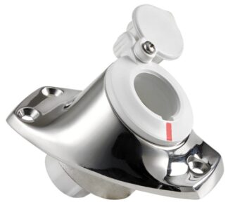 Osculati 11.000.09 Basetta Angolata A Incasso Inox Cappuccio Bianco luci 360 e aste luminose a led omologate rina per imbarcazioni fino a 50 m visibilita 2 nm