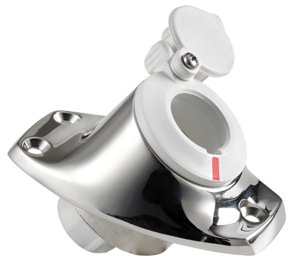 Osculati 11.000.09 Basetta Angolata A Incasso Inox Cappuccio Bianco luci 360 e aste luminose a led omologate rina per imbarcazioni fino a 50 m visibilita 2 nm