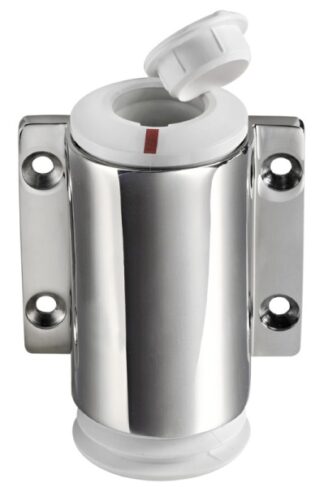 Osculati 11.000.13 Basetta A Parete Inox Cappuccio Bianco 2 Contatti luci 360 e aste luminose a led omologate rina per imbarcazioni fino a 50 m visibilita 2 nm