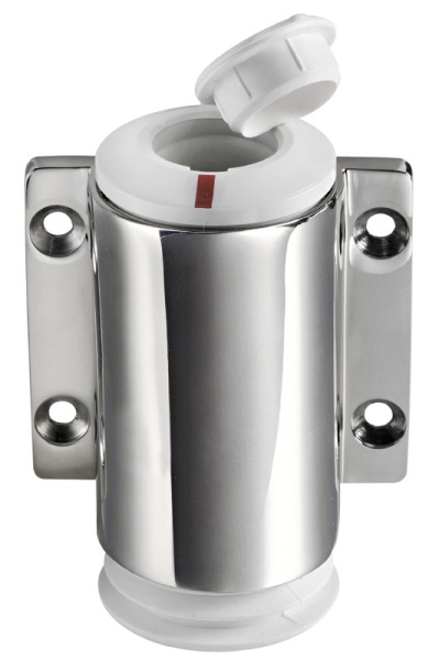Osculati 11.000.13 Basetta A Parete Inox Cappuccio Bianco 2 Contatti luci 360 e aste luminose a led omologate rina per imbarcazioni fino a 50 m visibilita 2 nm