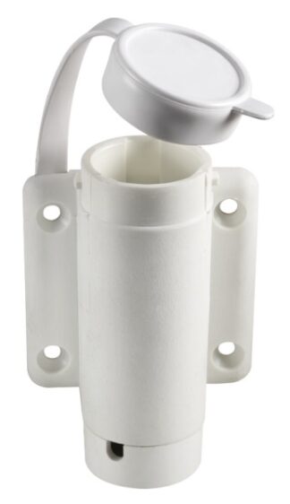 Osculati 11.000.17 Basetta Nylon Bianca A Parete 2 Contatti luci 360 e aste luminose a led omologate rina per imbarcazioni fino a 50 m visibilita 2 nm