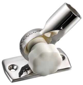 Osculati 11.000.19 Basetta Inox Regolabile Con Pomello Bianco luci 360 e aste luminose a led omologate rina per imbarcazioni fino a 50 m visibilita 2 nm