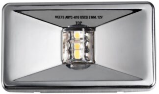 Osculati 11.036.22 Fanale Rettangolare Mouse Stern Corpo Inox luci di via evoled