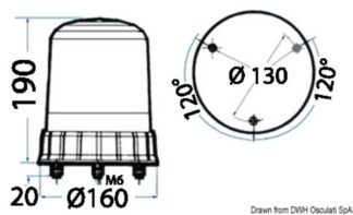 Osculati 11.096.12 Luce Colore Blu 12V luci di via fino 20 e 50 m