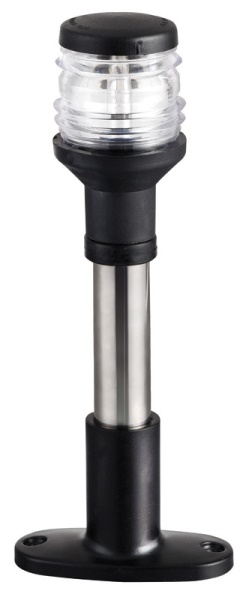 Osculati 11.113.00 Asta Compact 20 Cm Fanale Nero luci 360 aste e combinati fino 12 m omologate rina e uscg