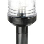 Osculati 11.132.88 Fanale 360° Led Con Basetta Nero luci 360 e aste luminose a led omologate rina per imbarcazioni fino a 50 m visibilita 2 nm