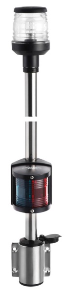 Osculati 11.167.01 Asta Combinata Parete 100 Cm Nera luci 360 aste e combinati fino 12 m omologate rina e uscg