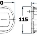 Osculati 11.411.33 Fanale Maxi 20 Prua Bianco/Bianco 24 V luci sphera design fino a 20 m omologate rina e uscg