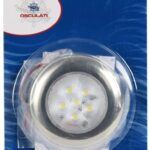 Osculati 13.179.53 Luce Di Cortesia Rotonda Ghiera Inox 6 Led Blu faretti e plafoniere in metallo