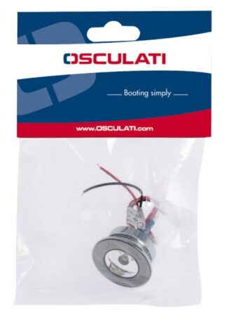 Osculati 13.186.12 Luce Cortesia A Led Tonda Bianca luci segnapasso e di cortesia in metallo