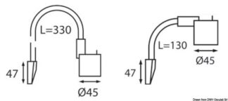 Osculati 13.239.24 Luce Testa Letto 6 Led Nera faretti snodati