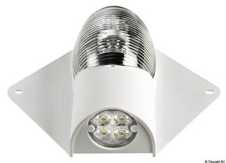 Osculati 13.243.89 Luce Di Via/Coperta Led 12/24 V Corpo Bianco fari illuminazione pozzetti ponti e fari crocetta