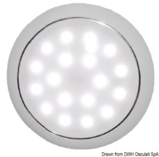 Osculati 13.408.12 Plafoniera Led Senza Incasso Day/Night Cromata faretti e plafoniere in plastica