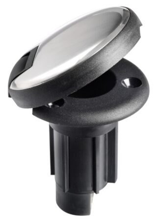 Osculati 11.000.22 Basetta Nera Incasso Cappuccio Inox 2 Contatti luci 360 e aste luminose a led omologate rina per imbarcazioni fino a 50 m visibilita 2 nm