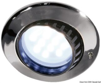 Osculati 13.878.33 Plafoniera Comet 9 Led Abs Cromato Con Interruttor faretti e plafoniere in plastica