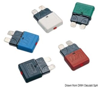 Osculati 14.005.03 Fusibili Riarmabili 10 A fusibili e portafusibili