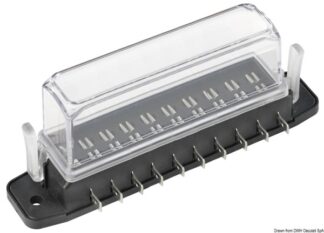 Osculati 14.100.84 Scatola Portafusib. Lamellari Alta Imper. 10 Posti fusibili e portafusibili