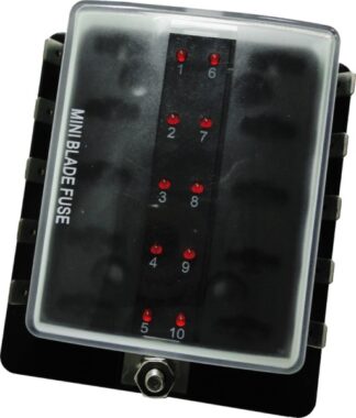 Osculati 14.101.10 Scatola Portafusibili Lamellari Mini 10 Uscite fusibili e portafusibili