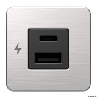Osculati 14.195.92 Presa Usb Doppia A+C Scanstrut Tile Inox presa usb doppia ac scanstrut tile