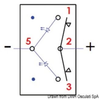 Osculati 14.298.05 Interruttore Marina R Ii (On)-Off-(On) interruttori e magnetotermici