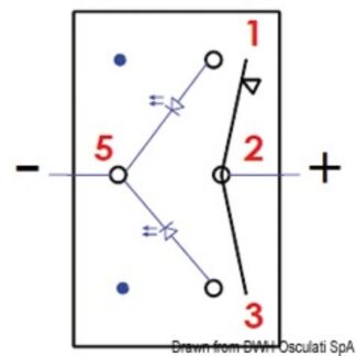 Osculati 14.296.06 Interruttore Marina R On-Off-(On) interruttori e magnetotermici