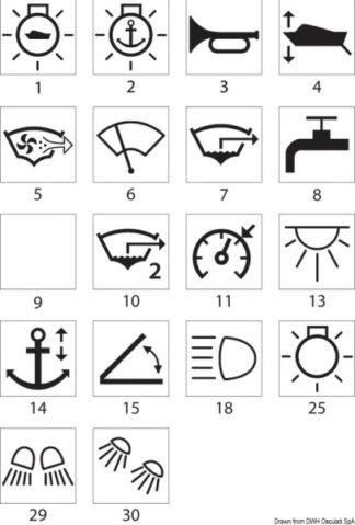 Osculati 14.213.22 Bascula Oval Per Int. Marina Top Luce Di Fonda interruttori e magnetotermici