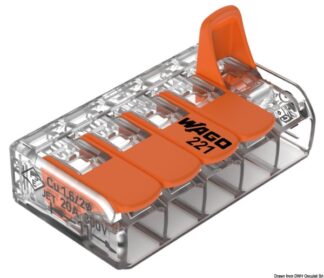 Osculati 14.286.54 Connettore Di Giunzione Wago 5 Conduttori 4 Mm² morsettiere e derivazioni elettriche