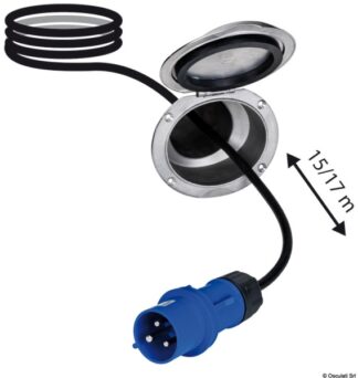 Osculati 14.322.06 Cavo Elettrico Da Banchina Avvolgibile 32A cavo elettrico avvolgibile a scomparsa