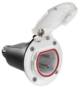 Osculati 14.432.21 Presa Elettrica Cruiser 32 A Nera E Cover Inox presa e spina corrente cruiser 32a