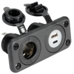 Osculati 14.516.06 Presa Accendisigari + Usb-A + Usb-C Nera spine prese accendisigaro ed accessori