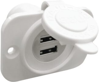 Osculati 14.516.11 Presa Incasso Doppia Usb Bianca spine prese accendisigaro ed accessori