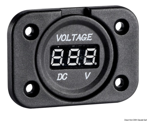 Osculati 14.517.20 Voltmetro Digitale 8/32 V Da Incasso spine prese accendisigaro ed accessori