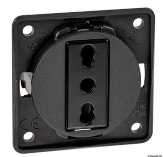 Osculati 14.525.01 Presa Corrente Italia Nero Antracite interruttori e prese modulari originali berker