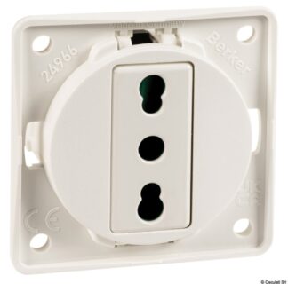 Osculati 14.525.02 Presa Corrente Italia Bianca interruttori e prese modulari originali berker