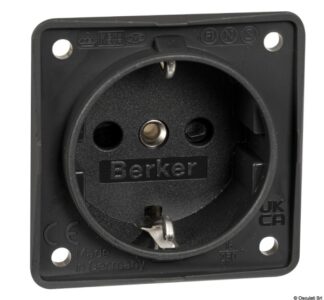 Osculati 14.526.01 Presa Schuko Nero Antracite interruttori e prese modulari originali berker