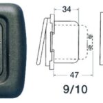 Osculati 14.657.02 Supporto Singolo Grigio interruttori prese e spine modulari