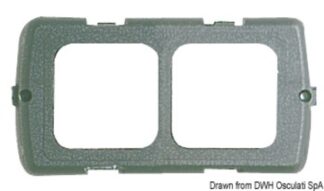 Osculati 14.658.02 Supporto Doppio Grigio interruttori prese e spine modulari