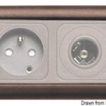Osculati 14.665.03 Cornice Doppia Marrone interruttori prese e spine modulari