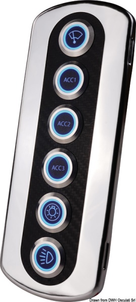 Osculati 14.850.11 Pannello Interruttori In Fibra Di Carb. Led Blu pannelli e quadri elettrici