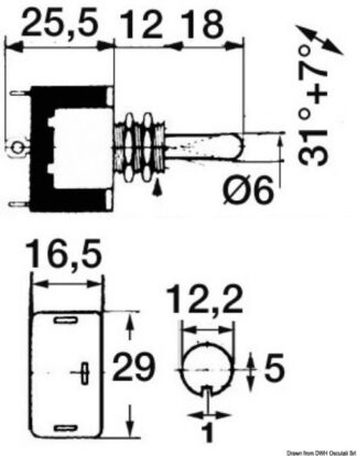 Osculati 14.938.01 Interruttore 1 Scatto interruttori e magnetotermici