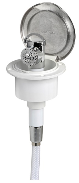 Osculati 15.250.70 Doccia Classic Inox Bianca Tubo Pvc 2,5 M docce e box docce