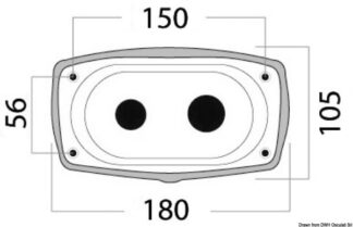 Osculati 15.900.05 Box E Coperchio New Edge Xl Foro Posteriore docce e box docce