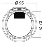 Osculati 15.900.14 Box E Coperchio Classic Evo Foro Trasversale docce e box docce