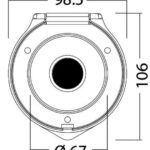 Osculati 15.900.17 Box E Coperchio Classic Foro Posteriore docce e box docce