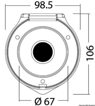 Osculati 15.900.17 Box E Coperchio Classic Foro Posteriore docce e box docce