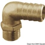 Osculati 17.197.08 Portagomma 90° 1" 30 Mm raccorderia scarichi a mare e valvole in ottone