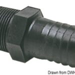 Osculati 17.206.41 Portagomma Nylon Maschio 3/4" raccorderia scarichi a mare e valvole in plastica